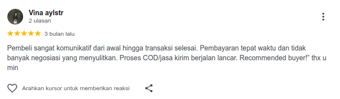 Review pelanggan Gulabed 3