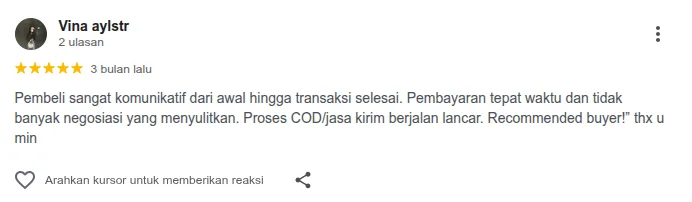 Review pelanggan Gulabed 3