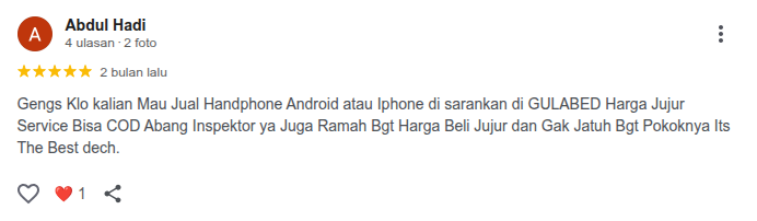 Review pelanggan Gulabed 4
