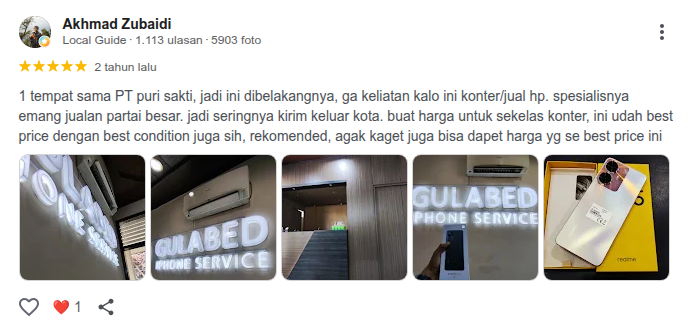 Review pelanggan Gulabed 6