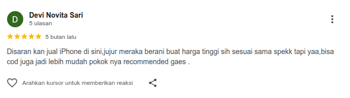 Review pelanggan Gulabed 8