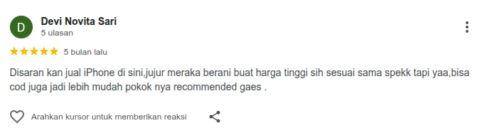 Review pelanggan Gulabed 8
