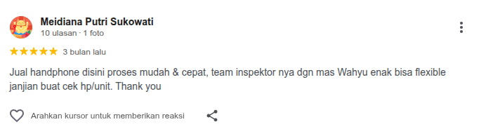 Review pelanggan Gulabed 9