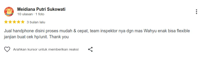 Review pelanggan Gulabed 9